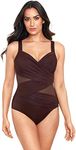 Miraclesuit Network Madero Underwired One Piece Shaping Swimsuit, Size 18, Sumatra Brown