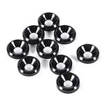 10PCS M3 Flat Head Washer M5 Countersunk Washers Aluminum Alloy Black Countersunk Head Gasket with Surface Anodization