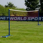 Vermont ProCourt Freestanding Badminton Posts & 20ft Net - Steel Posts & Non Slip Wheels | 32kg Total Weight