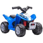 AIYAPLAY Honda Licensed Kids Electric Quad Bike, 6V Ride On Car ATV Toy, with LED Light, Horn, for 1.5-3 Years, Blue