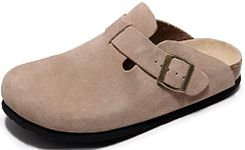 guoluofei Clogs For Women, Womens Clogs- Mules House Slipers With Arch Support And Adjustable Buckle, Brown, 11