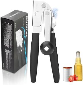 SHIKORI Commercial Can Opener, Manual Heavy Duty with Comfortable Extra-long Handles, Oversized Knob, Large Handheld Can Opener Easy for Big Cans-Magnetic