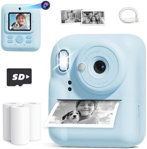 Seckton Kids Camera Instant Print, Christmas Birthday Gifts for Kids Age 3-12, HD 1080P Selfie Digital Camera,Toddler Portable Travel Toy for 4 5 6 7 8 9 10 Year Old Boys Girls-Blue