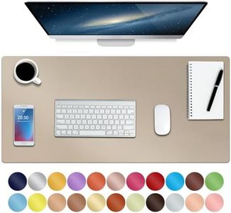 Boutilon Leather Desk Mat,Desk Pad,Desktop mat,Waterproof Mat for Desktop, Keyboard and Mouse,Leather Mouse Pad Protector Office Home,30"x 14"(M-Beige)
