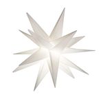 Elf Logic 18" Easy Assembly, Battery Timer White LED Moravian Star - Hanging Outdoor Christmas Star Light - Use as Holiday Decoration, Porch Light, Advent Star, Wedding and Ballroom Venue Decor