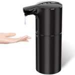 YIKHOM Automatic Liquid Soap Dispenser with Auto Clean, Touchless 8 Adjustable Volume Hand Sanitizer Dispenser, IPX6 Waterproof, USB/C-C Rechargeable, Motion Sensor Soap Dispenser for Kitchen Bathroom