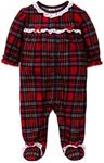 Little Me Girls' , Plaid Footie, 3M