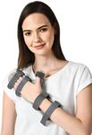 ZEDAN Static Cook Up Splint Left Hand with Thumb Palm Support | Elbow & Hand Support | For Finger Contractures, Carpel Tunnel Wrist Pain, Muscle Atrophy, Arthritis, Tendonitis | (RIGHT, One Size)