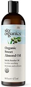 Sky Organics Organic Sweet Almond Oil for Body 100% Pure & Cold-Pressed USDA Certified Organic to Moisturize, Soften & Nourish, 16 fl. Oz