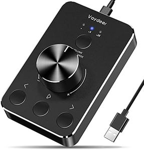 Vaydeer Volume Control Knob with One-Click Mute Function and 3 Volume Control Modes, USB Volume Knob Multimedia Controller for Win 7/8/10/Mac, Gift for Loved Ones