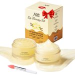 ANAiRUi Lip Scrubs Exfoliator Moisturizer, Lip Sleeping Mask Sugar Lip Scrub, Lip Mask Overnight for Lip Line Wrinkle Treatment, Lip Balm for Dry Chapped Lines Lips, (Vanilla & Collagen, Peptide)