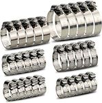 InduSKY 30Pcs Hose Clamps 1/4-2 in (6-51mm) Adjustable Range 304 Stainless Steel Worm Gear Hose Clamps Assortment Kit for Fuel Line, Plumbing, Automotive, Dishwasher, Washing Machine, Pool etc.