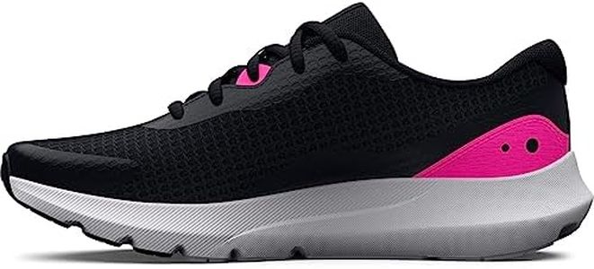 Under Armour Women's Ua W Surge 3 Running Shoe, Black Black Rebel Pink, 10 US