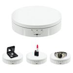 Mcbazel Motorized Rotating Display Stand, 5.7inch 360 Degree Electric Rotating Turntable Display Stand for Photography Shows/Jewelry/Watch/3D Models/Cake/Cup Ect,Load-Bearing Capacity is About 10kg