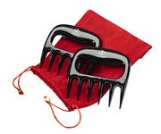 Jasons Meat Claws Shredder – BBQ Bearclaws Best for Shredding and Handling Pulled Pork, Chicken and Other Foods – Set of 2 Handles, Heat Resistant Prongs with Carry Storage Bag