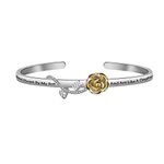 Rose Flower Bangle Daughter-in-Law Gifts You were Hand Chosen by My Son and are Like A Daughter to Me Bangle Bracelet Gift for Future Daughter in Law (You were-Rose Flower)