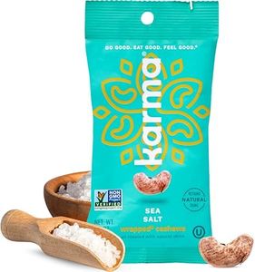 Sea Salt Cashews with Skin by Karma Nuts, Whole, Roasted, Vegan, Gluten Free, Low Net Carb, Natural, Everyday Nut Snack, 1.5 Ounce (12 Snack Packs)