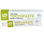 Green People Fennel & Propolis Toothpaste 50ml | 100% Natural Non-Mint Toothpaste for Adults | Certified Organic Dental Care | Fluoride Free & SLS Free | Toothpaste for Sensitive Gums | Cruelty Free