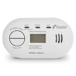 Kidde 5DCO Digital Carbon Monoxide Alarm and Detector with AA Batteries - 10 Year Sensor Life Digital Display CO Alarm - 7 Year Warranty
