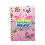 SAMVARDHAN Trendy Designer Kids Popit Pop It Game Spiral Diary Fidget Game Notebook 160 Pages Ruled (Butterfly Popit)