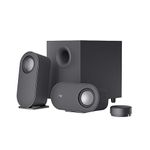 Logitech Z407 Bluetooth Computer Speakers with Subwoofer and Wireless Control, Space-Filling Sound, Premium Audio with Multiple Inputs, USB Speakers - Black