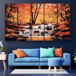 Casperme Beautiful Modern Art Multiple Frames Wall Painting For Living Room, Bedroom, Hotels & Office With Sparkle Touch 7mm Hard Wooden Board (50 * 30 inches) Casper_HD_MF_600