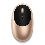 SATECHI Mouse for MacBook Pro - M1 Wireless Bluetooth Mouse with Rechargeable Type-C Port - Bluetooth Mouse for Mac, Mac Mini, iMac Pro/iMac, iPad Pro M2, iPad Pro/Air M1 M2 & More (Gold)