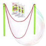 WOWmazing Giant Bubble Powder Kit: Include Large Bubble Wand and 3 Packet of Big Bubble Powder (Makes 3 Gallons) | Outdoor Toy for Kids, Boys, Girls | Powder Made in USA