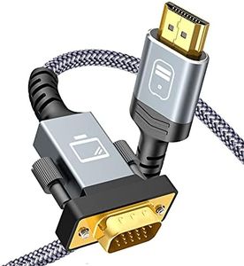 Snowkids HDMI to VGA 3M,Non-bidirectional HDMI to VGA Cable,(1080P 60Hz) Unidirection HDMI Output to VGA Input Converter Cord Male to Male