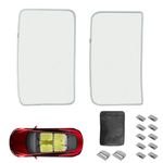 HSB Compatible for Tesla New Model 3 2024 Sunshade Roof Sun Shades with Skylight Reflective Covers Set of 2 Grey