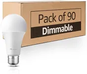 MASTERY MART 90 Pack Led Light Bulbs 10 Watt [60 Watt Equivalent], A19-5000K Daylight White E26 Dimmable, 800 Lumens, Medium Screw Base, Energy Star, UL Listed