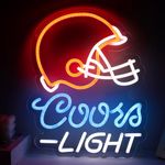 JFLLamp Rugby Helmet Crs Light Neon Signs for Wall Decor Football Neon Lights for Bedroom Led Signs Suitable for Man Cave Bar Pub Christmas Birthday Party Gift