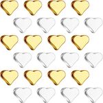 300 Pieces Heart Beads Heart Spacer Beads Small Hole Metal Loose Beads Heart Shaped DIY Beads for Making Bracelet Necklace Earring Accessories Handmade Charms (Gold and Silver)