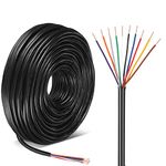 Solid Sprinkler System Wire, 18 Gauge Irrigation Wire with UV Resistant PVC Jacket Sprinkler Cable for Underground Irrigation System, Field Central Control System, 30V, UL Listed (18/10, 100 Ft)