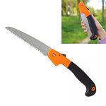 JIALTO Branch Saws, Hand Saw, Outdoor Hacksaws, Saw Blade Length 18 cm Saw Blade Made of Steel, Saw for Patio Repair Travel Camps, 39 cm Folding Saw (Orange)