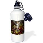 3dRose wb_42959_1 "Jesus Walks on Water" Sports Water Bottle, 21 oz, White