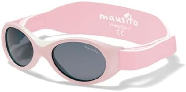 Mausito BABY sunglasses girl 0-24 months I FLEXIBLE infant sunglasses with adjustable strap & soft nose pad I 100% UV PROTECTION Baby Sunnies I BPA-Free I European design made for kids