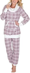 PajamaGram Soft Fleece Pajamas Women - Pajamas for Women, Pink, 1X, 16-18