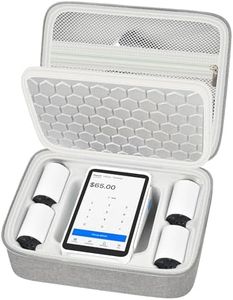 COMECASE Case Compatible with Square Terminal Credit Card Reader, Mobile POS Machine Storage Holder for Terminal Charger and Over 5 Receipt Paper Rolls with Accessories Mesh Pocket - Grey (Bag Only)
