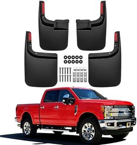 NDTZEI Mud Flaps for Ford F-250 F-350 2017-2026, 4PCS Splash Guards Front and Rear Mudflaps for F-250 Accessories(Without Fender Flares), No Drill OEM Fender Flares Black Easy Installation