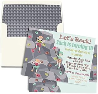 Rock Climbing Birthday Party Invitation