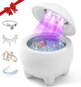 Ultrasonic Jewelry Cleaner, 45KHz Ultrasonic Ring Cleaner Machine Professional for Jewelry, Earrings Sterling Silver, Retainers Deep Cleaning with 4 Modes, Timer, Low Noise, 304 Stainless Steel Tank