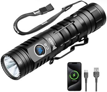 WUBEN C2 LED Torch Rechargeable Flashlight, 2000 Lumens Super Bright Tactical Flashlight with 7 Modes, IP68 Waterproof Handheld Torch for Camping, Running, Dog Walking, Emergency