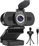 LarmTek 1080P Full HD Webcam with Webcam Cover,Computer Laptop Camera for Conference and Video Call, Pro Stream Webcam with Plug and Play Video Calling，Built-in Mic