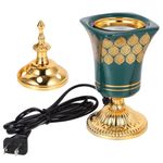 Artibetter Electric Incense Burner Metal Bakhoor Burner Electric Censer for Home Office Yoga Aromatherapy Decor