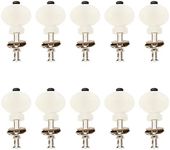 10Pcs Yootones Ukulele Guitar String Tuning Pegs Keys Heads Knobs Compatible with Ukulele String Quasi-Plastic Handle Musical Tuners Instrument Accessories (White)