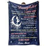 Musaecoin Gifts for Daughter From Mum, Daughter Gifts Blanket, Idea Daughter Birthday Gifts, Daughter Gifts for Graduation Wedding Christmas