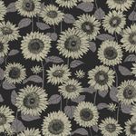 lenify Dark Floral Peel and Stick Wallpaper Sunflower Contact Paper 17.7inch x 118.1inch Vintage Black Floral Peel and Stick Contact Paper Flower Wall Paper Sunflower Decor Removable Dark Vinyl