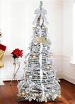 6 Ft Flocked Pop up Christmas Tree,