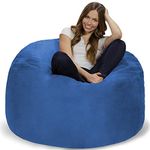 Chill Sack Bean Bag Chair: Giant 4' Memory Foam Furniture Bean Bag - Big Sofa with Soft Micro Fiber Cover - Royal Blue